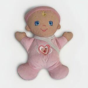 Fisher Price Baby Hugs N Giggles Soft Velour Plush Pink 2010 My First Doll Sound